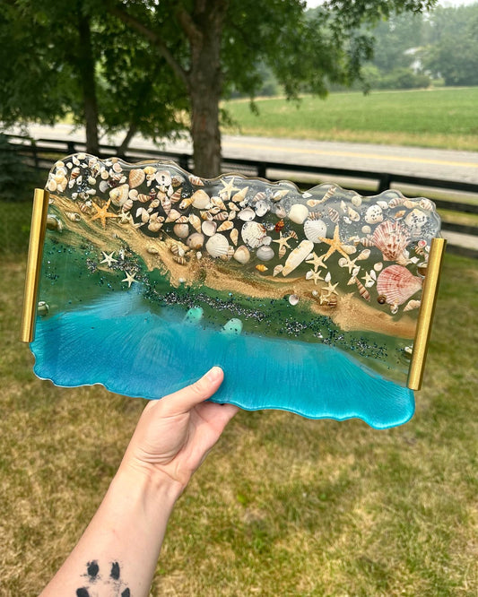 MADE TO ORDER Oceanscape Serving Tray