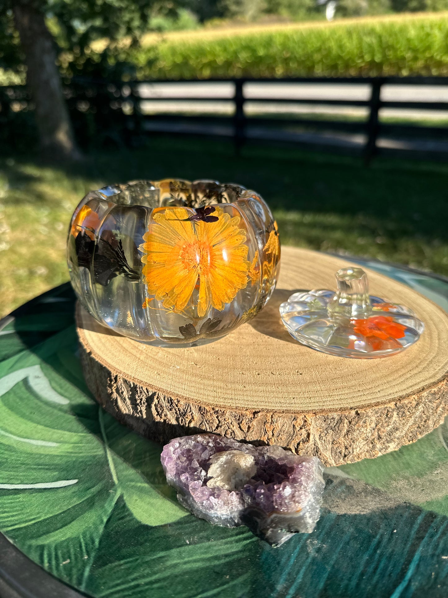 CUSTOM 🖤🎃FLORAL PUMPKIN Jar