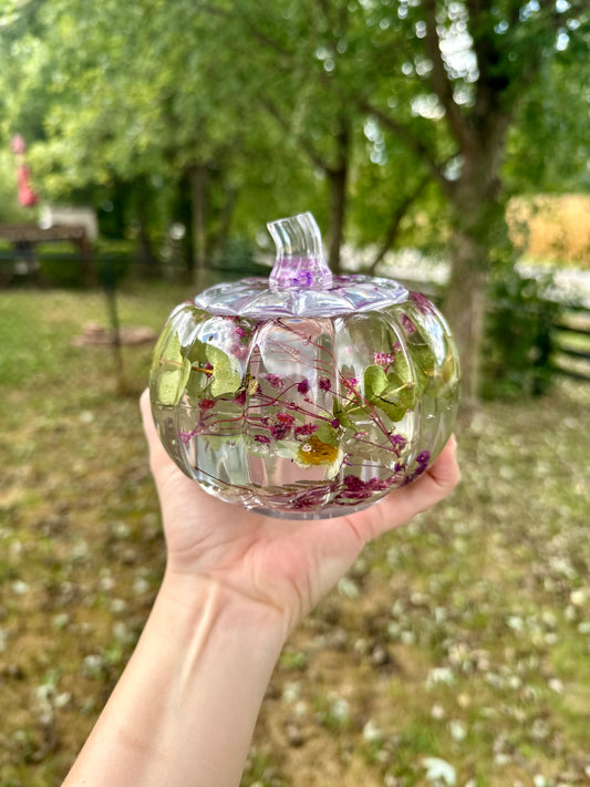 CUSTOM 🖤🎃FLORAL PUMPKIN Jar